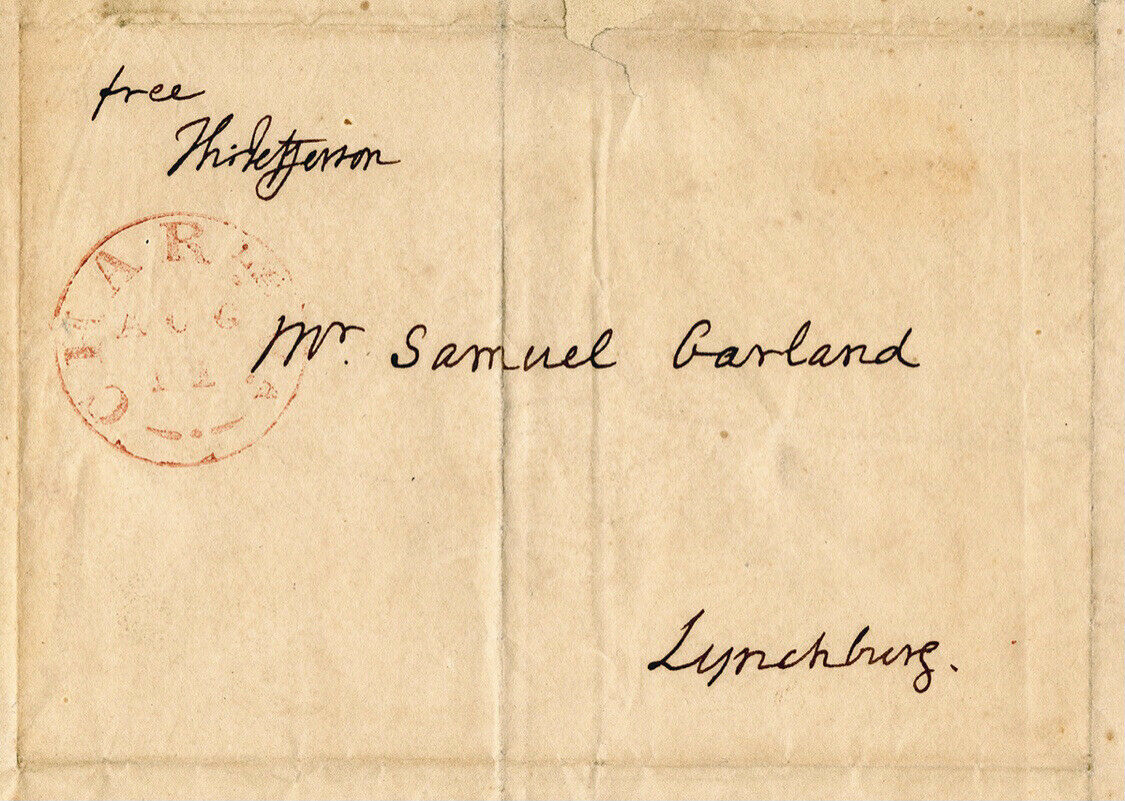 THOMAS JEFFERSON * BAS BECKETT 10 * Autograph Free Frank Envelope Signed *
