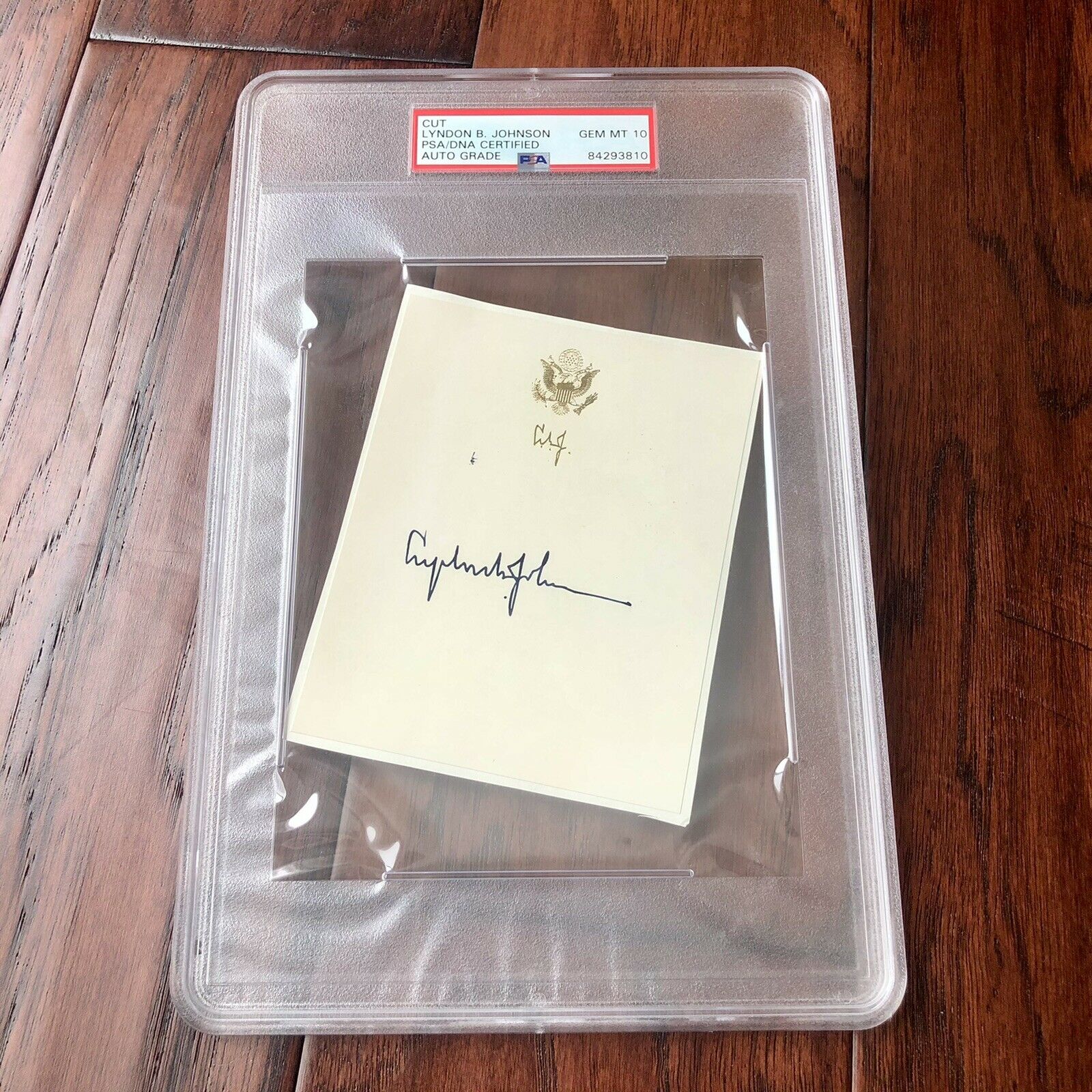 LYNDON B. JOHNSON * PSA/DNA Gem Mint 10 * Autograph Bookplate Signed President