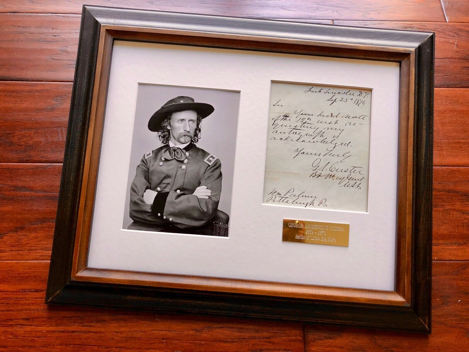 GEORGE CUSTER * BAS * Scarce Handwritten AUTOGRAPH Letter SIGNED Little Bighorn