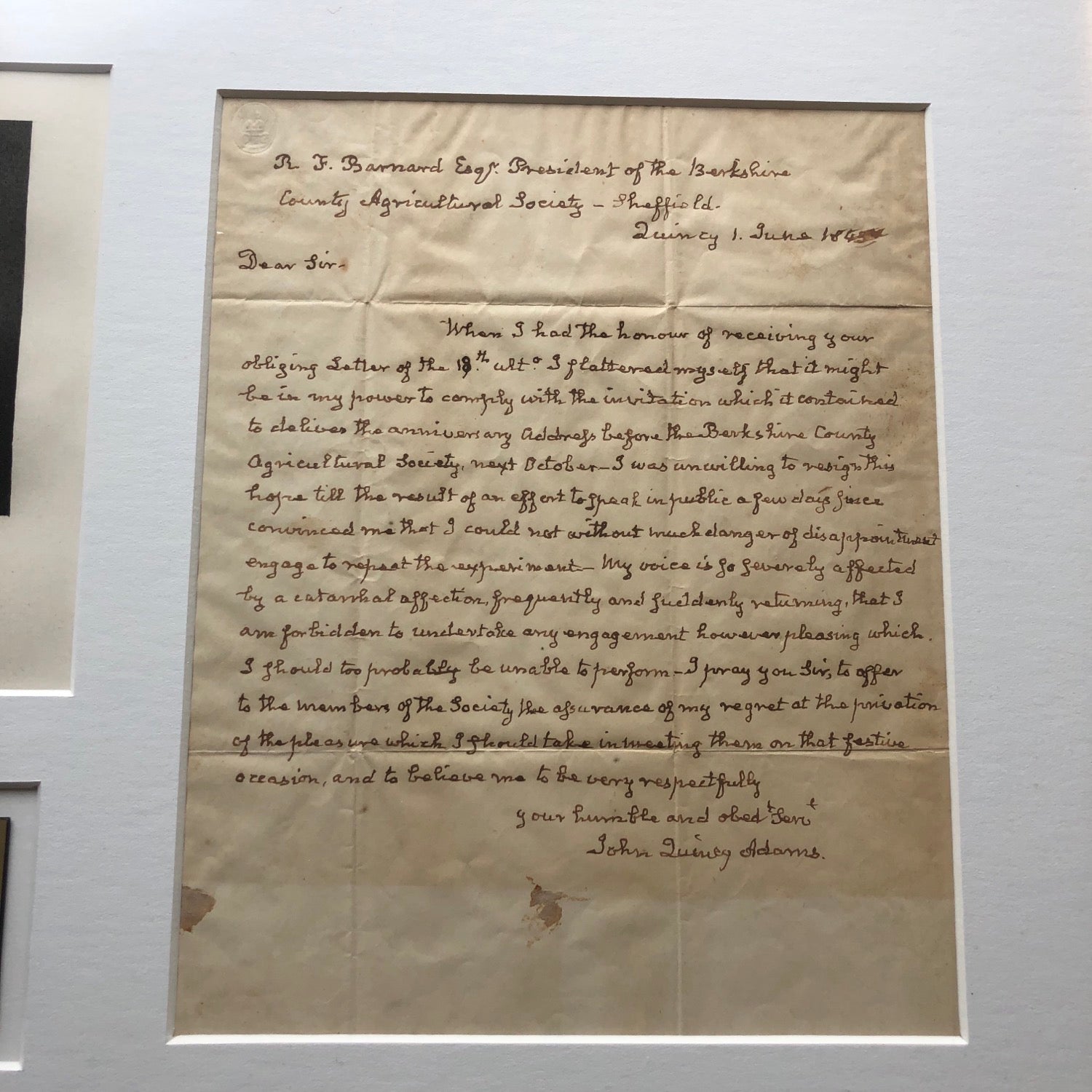 JOHN QUINCY ADAMS * JSA LOA * Handwritten Autograph Letter Signed Full Signature