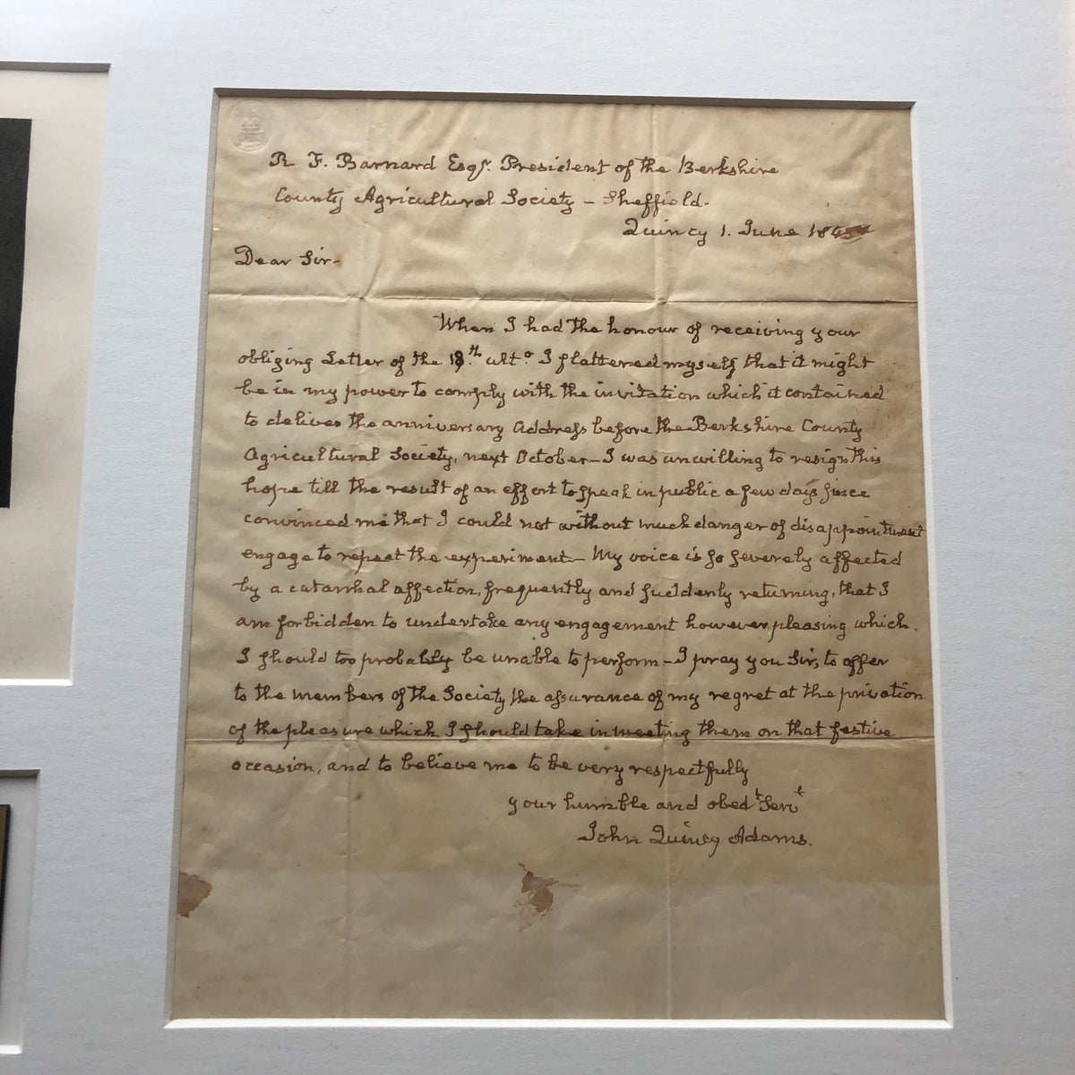 JOHN QUINCY ADAMS * JSA LOA * Handwritten Autograph Letter Signed Full Signature