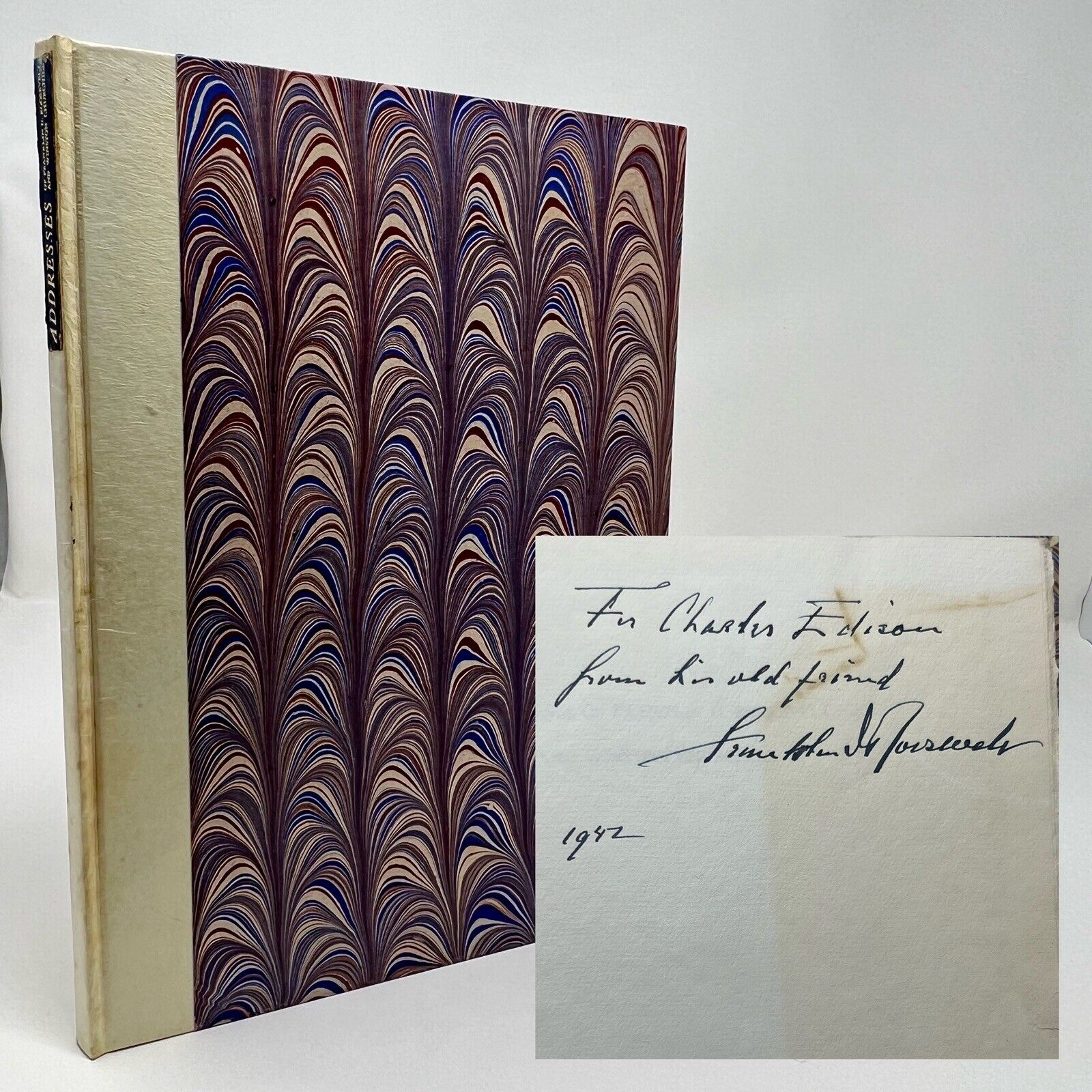 FRANKLIN D ROOSEVELT * Autograph Pearl Harbor Infamy Speech 1942 Book Signed PSA