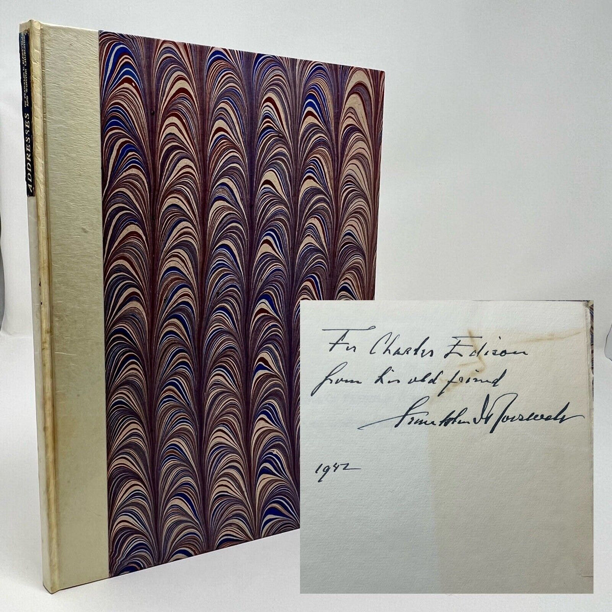 FRANKLIN D ROOSEVELT * Autograph Pearl Harbor Infamy Speech 1942 Book Signed PSA