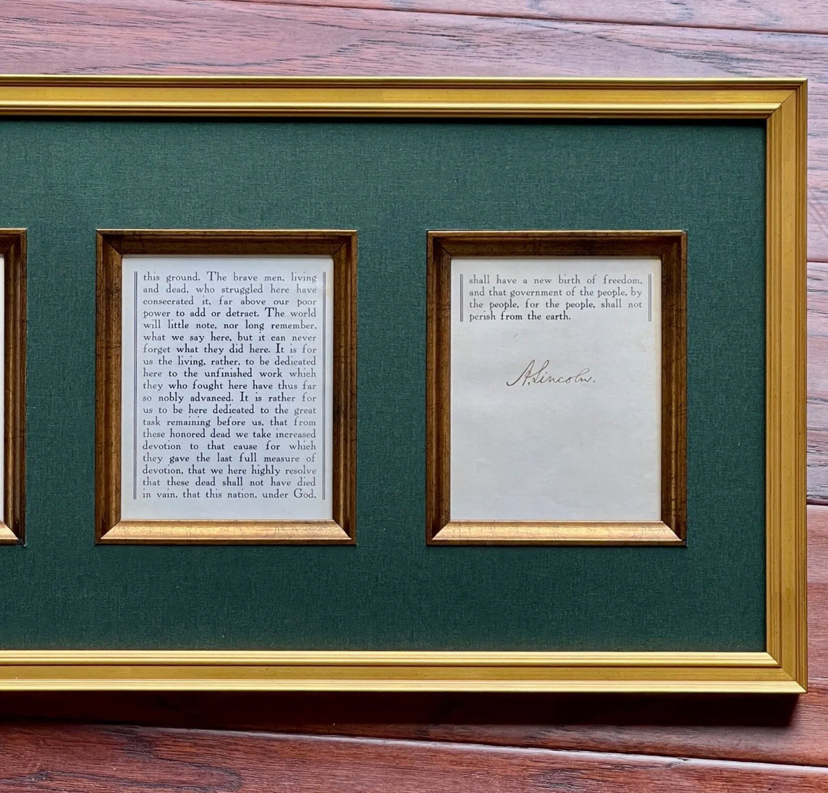 ABRAHAM LINCOLN * PSA * Autograph GETTYSBURG ADDRESS Souvenir Signed Signature