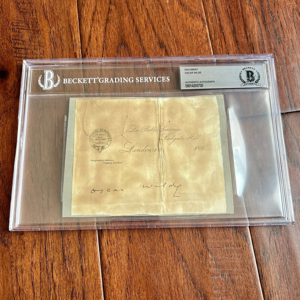OSCAR WILDE * Beckett BAS * Hand Signed Stationery Autograph