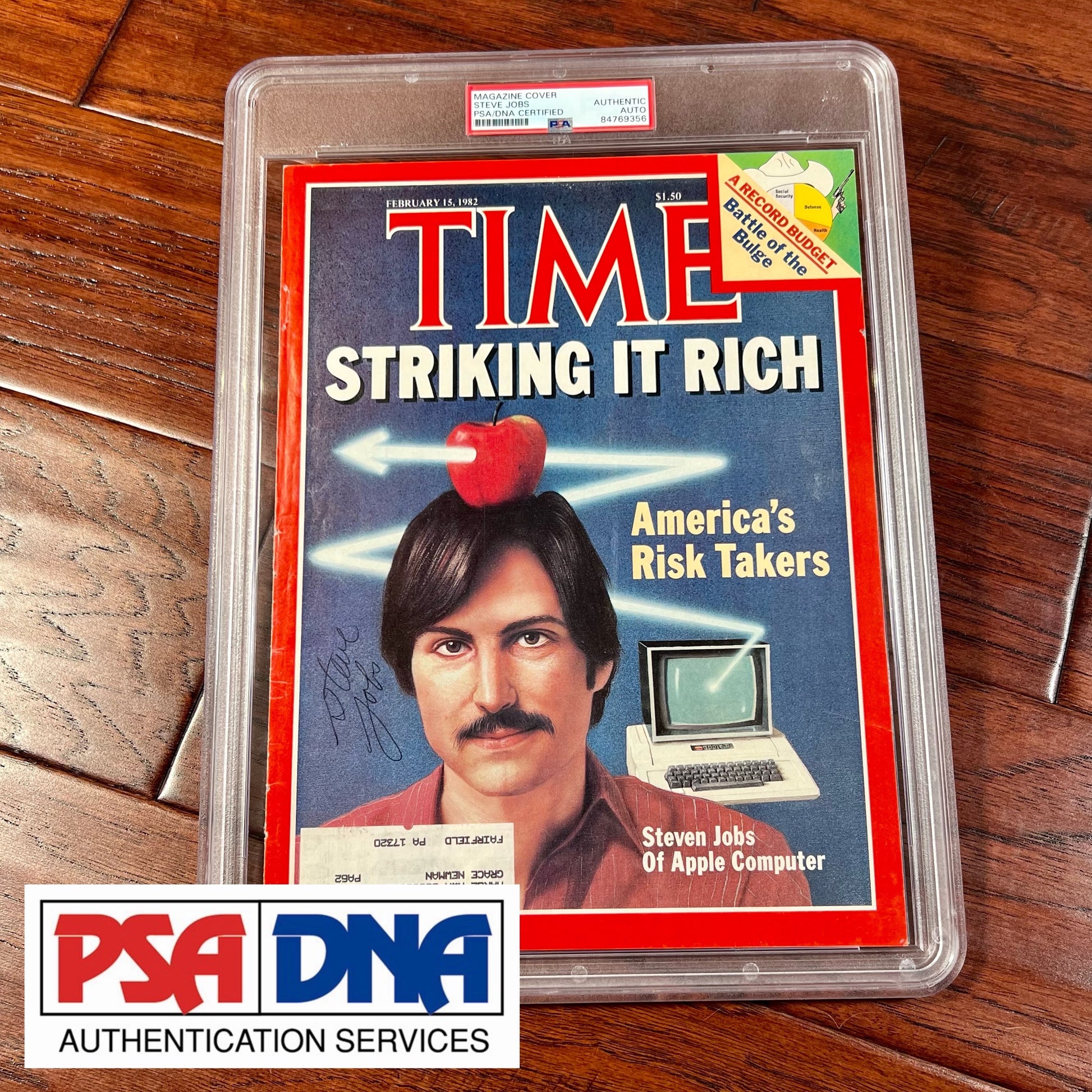 STEVE JOBS * PSA/DNA * Scarce Autograph TIME Magazine APPLE Computer Signed