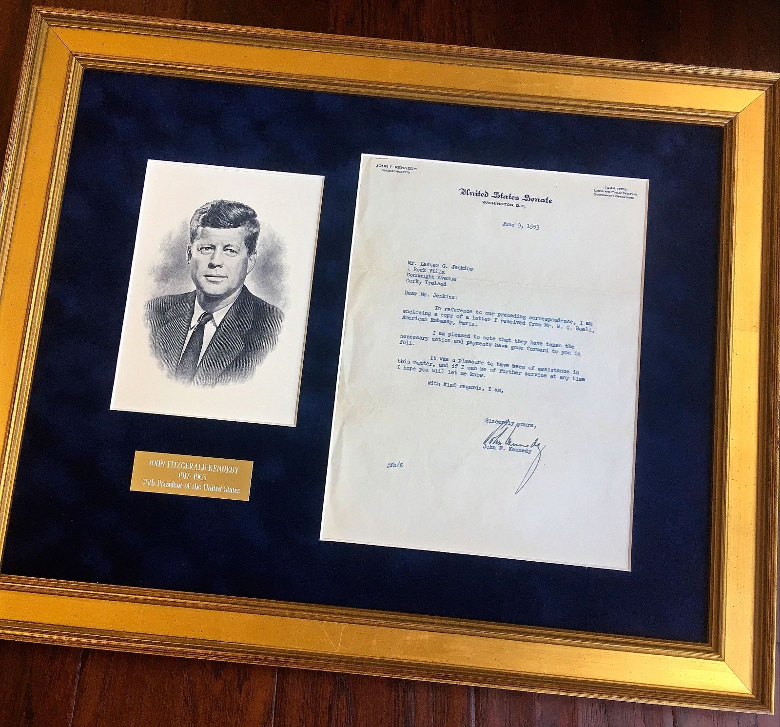 JOHN F. KENNEDY * JSA COA * Scarce Authentic JFK AUTOGRAPH Signed * President