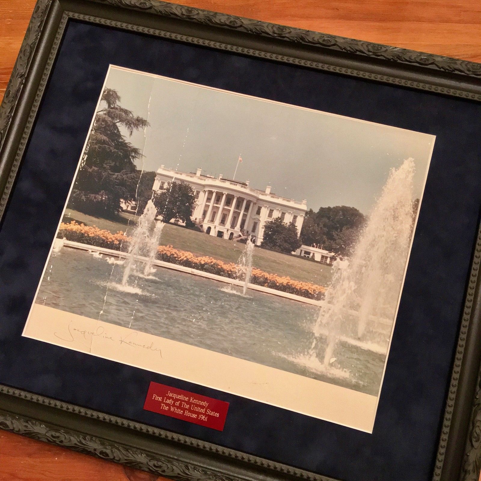 JACQUELINE KENNEDY * Rare AUTOGRAPH White House Portrait SIGNED as FIRST LADY