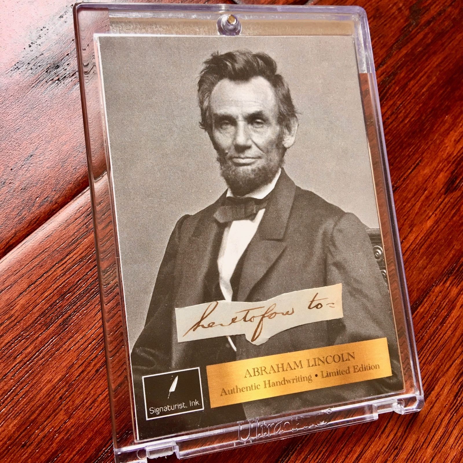 ABRAHAM LINCOLN * Handwritten Cut Words * PSA/DNA * "heretofore to"