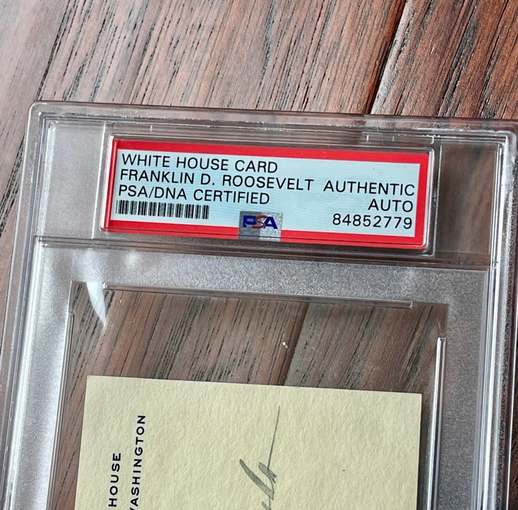 FRANKLIN D. ROOSEVELT * PSA * AUTOGRAPH White House Card SIGNED * as PRESIDENT