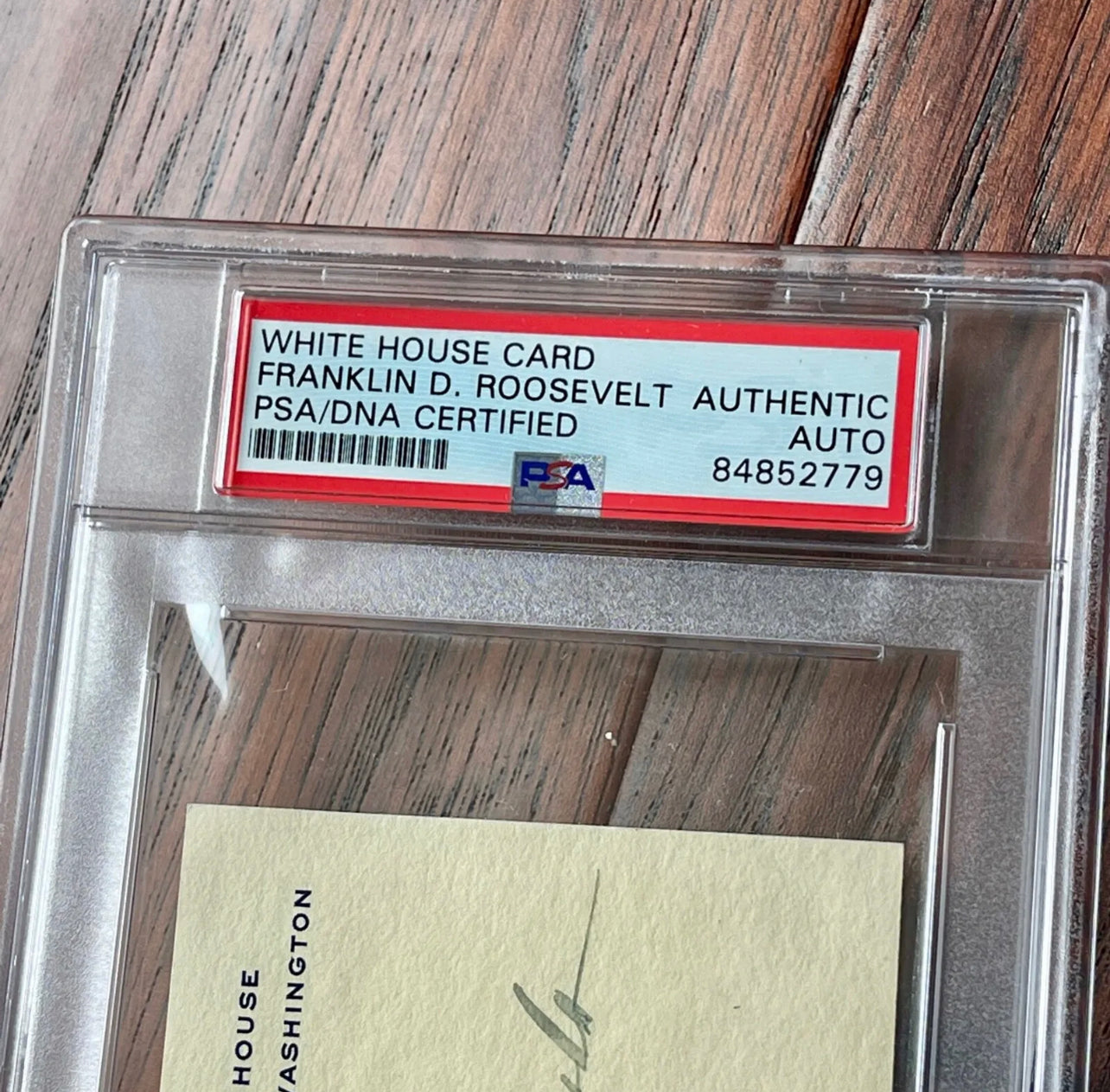 FRANKLIN D. ROOSEVELT * PSA * AUTOGRAPH White House Card SIGNED * as PRESIDENT