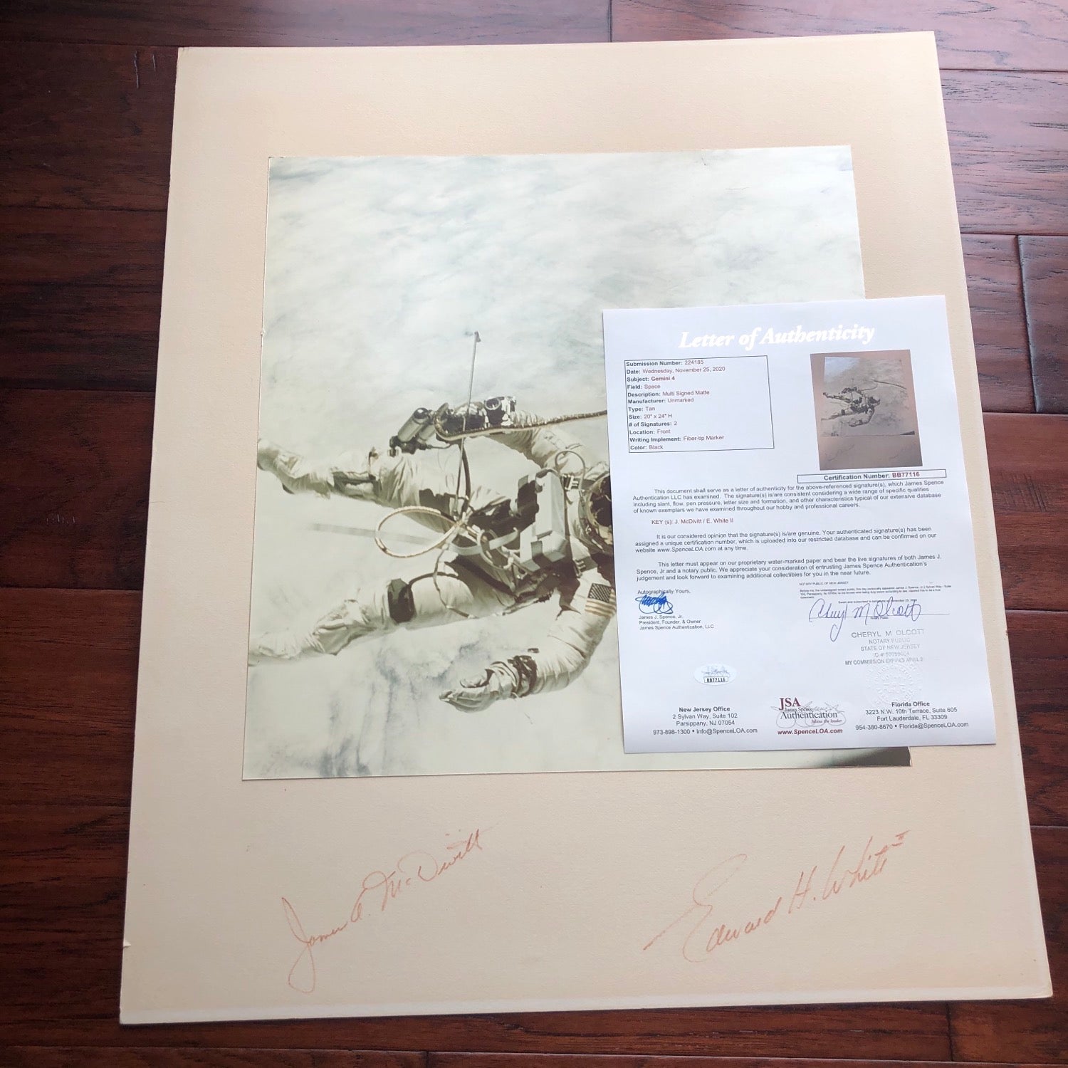 EDWARD H WHITE * JSA * Gemini IV Space Walk AUTOGRAPH Photo SIGNED * McDIVITT