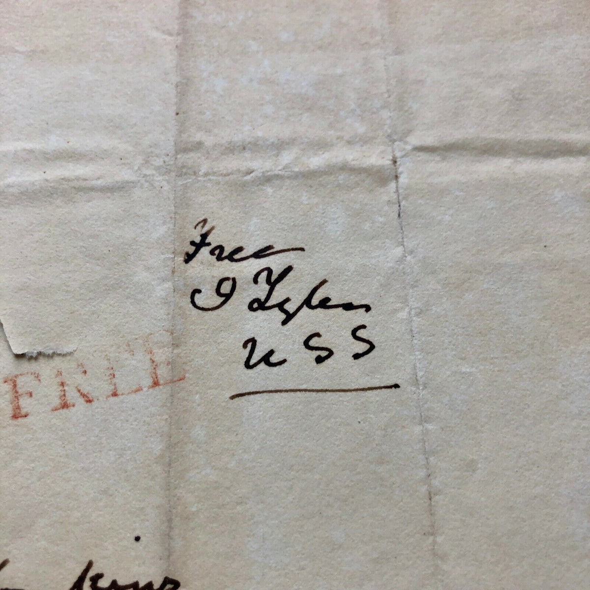 JOHN TYLER * BECKETT BAS * Handwritten FREE FRANK Autograph Panel Signed