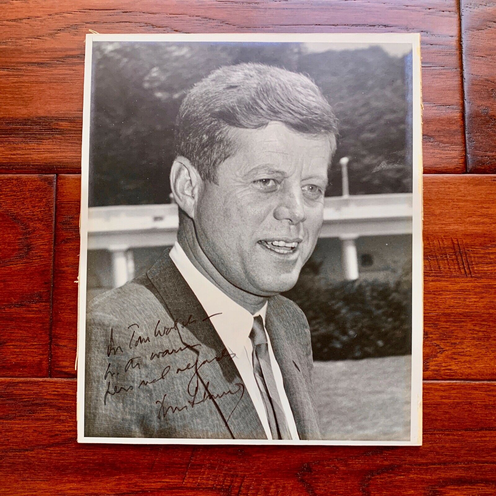 JOHN F. KENNEDY * JSA * as PRESIDENT Scarce AUTOGRAPH Photo SIGNED Rose Garden