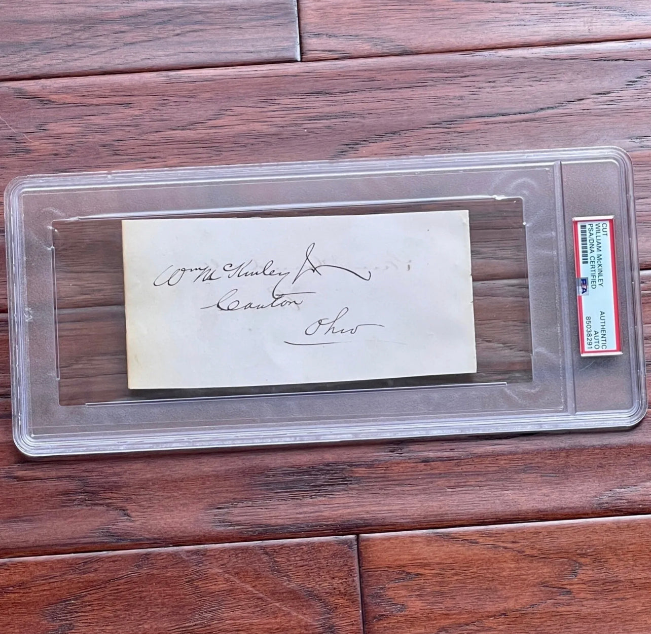 WILLIAM MCKINLEY * PSA/DNA Slab * Autograph Album Page Signed * Ohio