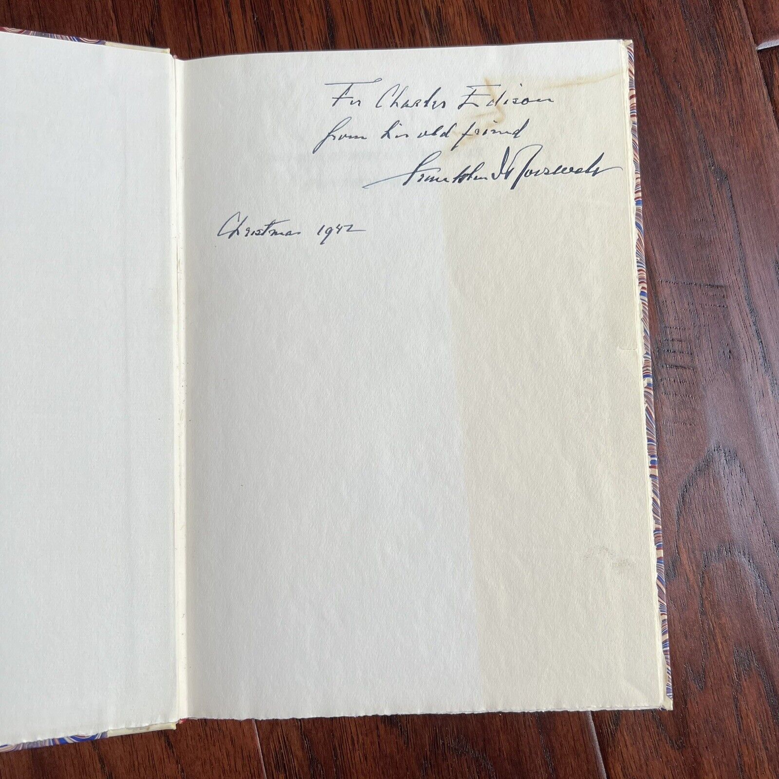 FRANKLIN D ROOSEVELT * Autograph Pearl Harbor Infamy Speech 1942 Book Signed PSA