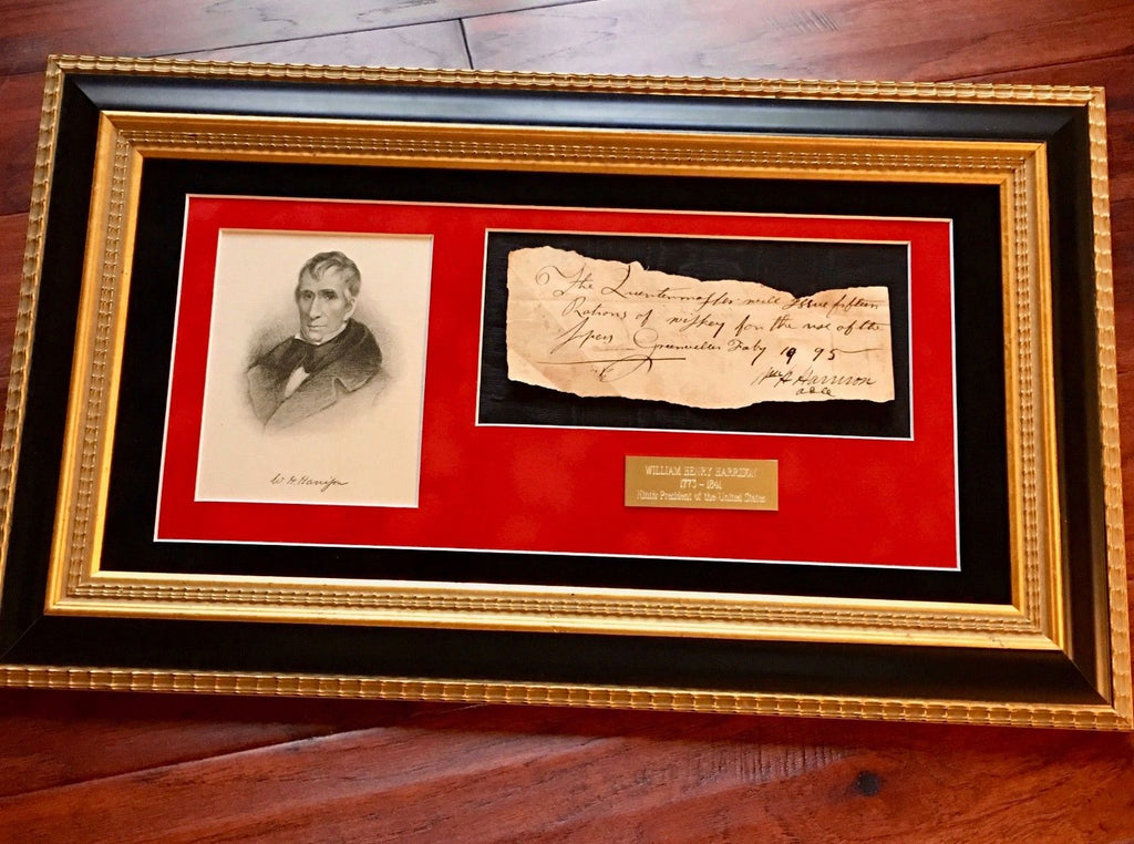 WILLIAM HENRY HARRISON * PSA/DNA * Rare AUTOGRAPH Whiskey Receipt SIGNED