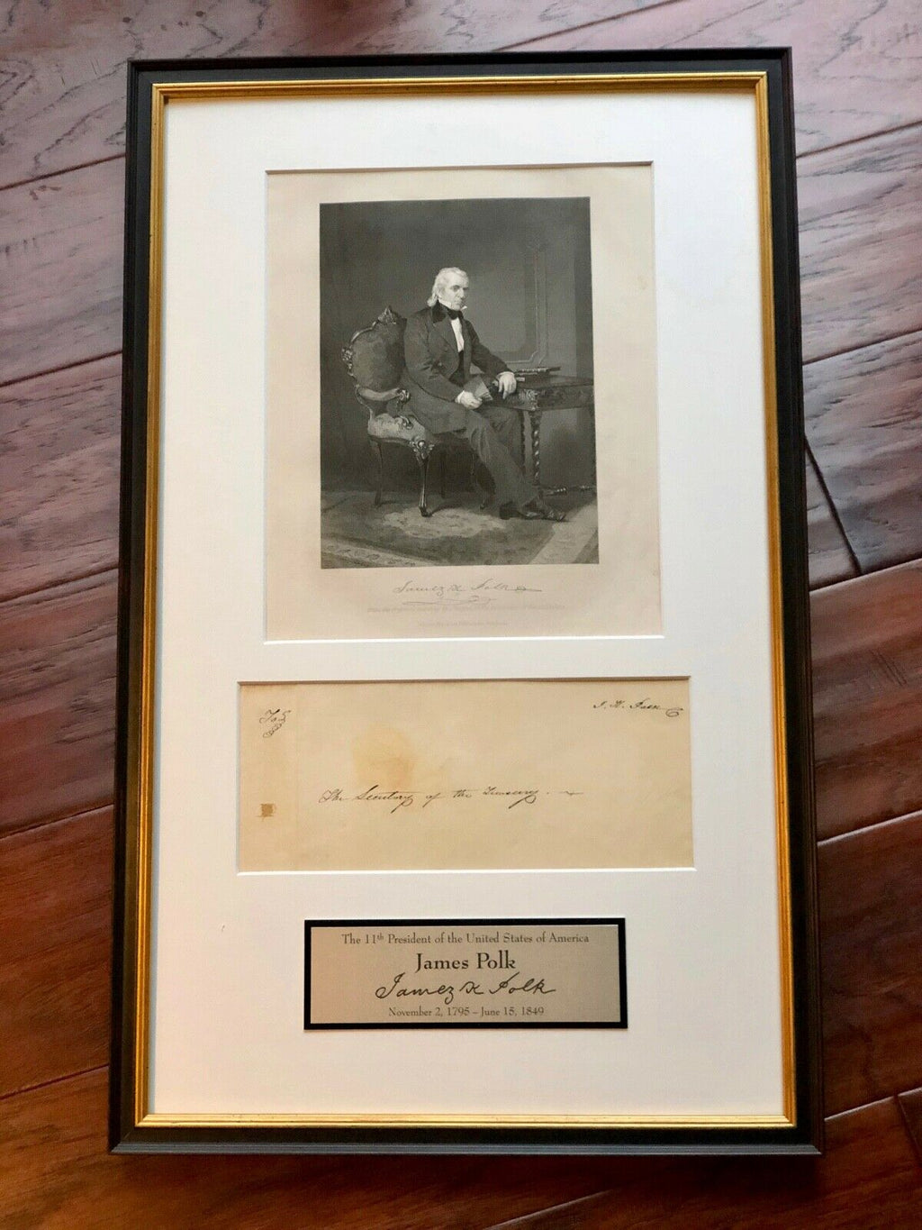 JAMES K. POLK * BAS COA * Scarce AUTOGRAPH Envelope SIGNED * 11th President