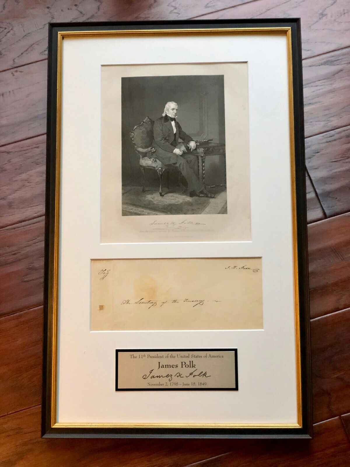 JAMES K. POLK * BAS COA * Scarce AUTOGRAPH Envelope SIGNED * 11th President