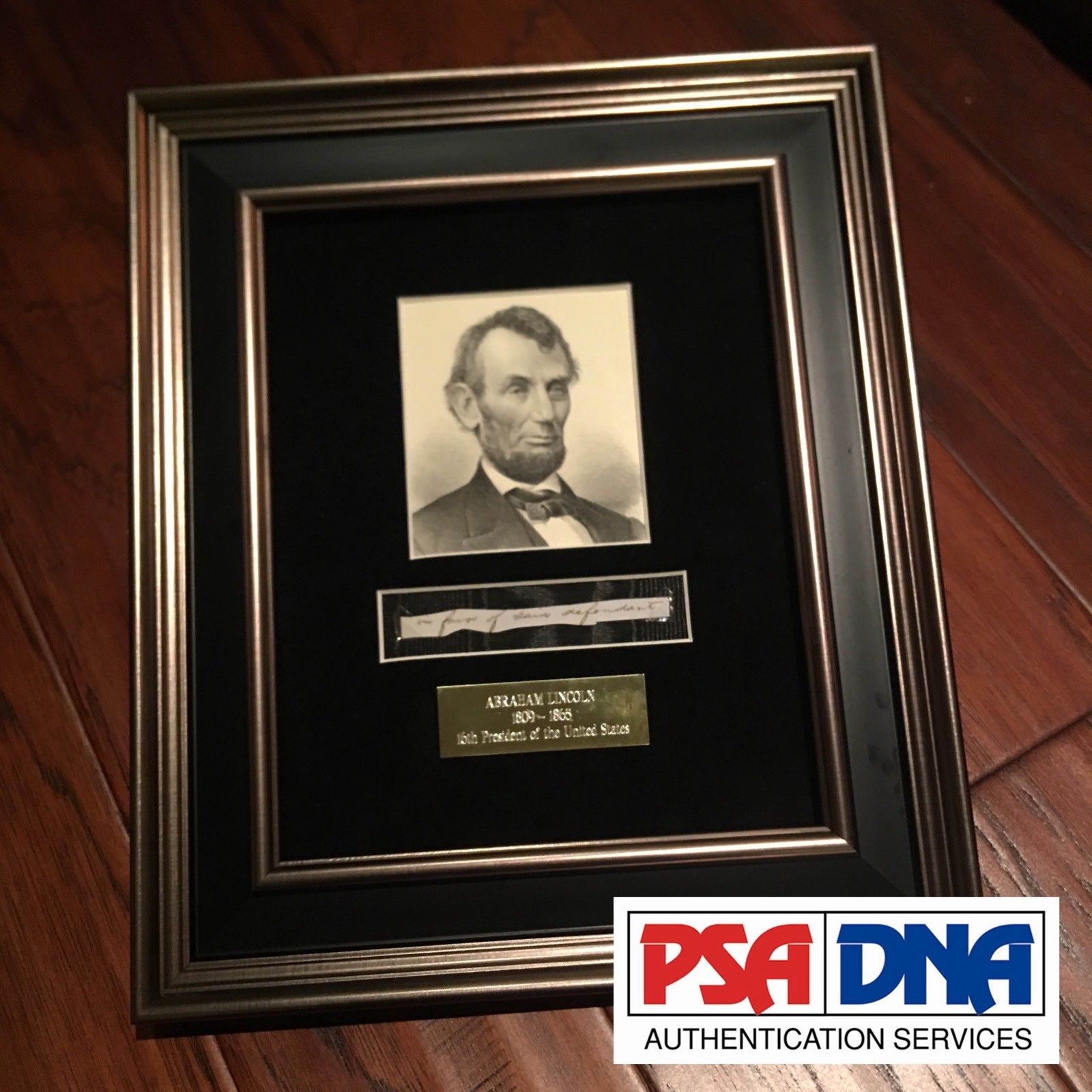 ABRAHAM LINCOLN * PSA/DNA * 5 Handwritten Cut Words * not Autograph or Signed