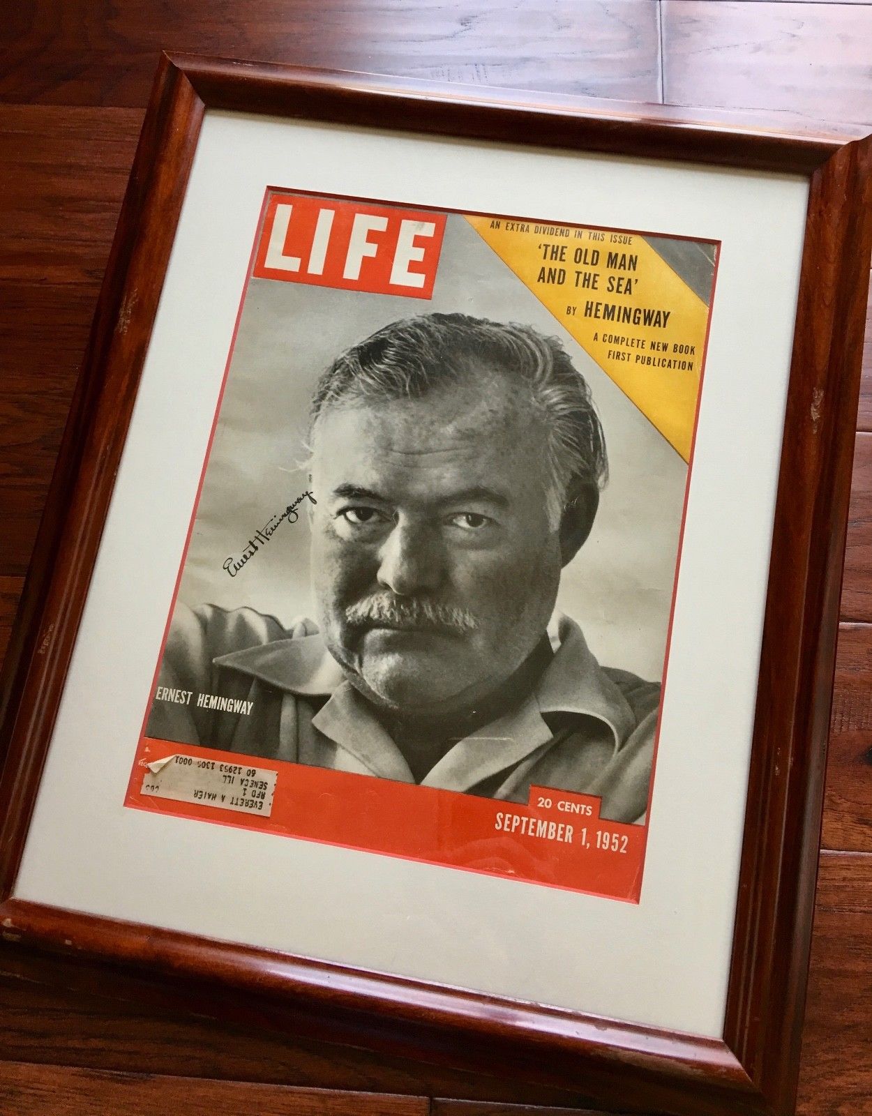 ERNEST HEMINGWAY Autograph OLD MAN & THE SEA First Publication LIFE Book SIGNED
