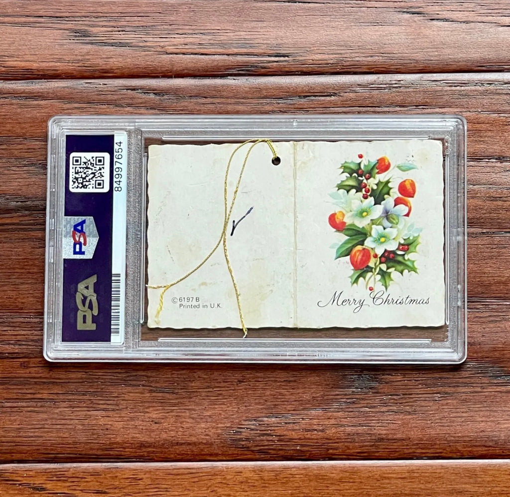 QUEEN ELIZABETH II * PSA * Autograph Christmas Gift Card Hang Tag SIGNED
