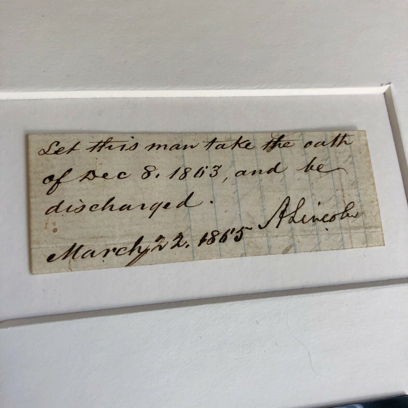ABRAHAM LINCOLN * JSA * Autograph AMNESTY OATH Signed DAYS BEFORE ASSASSINATION!