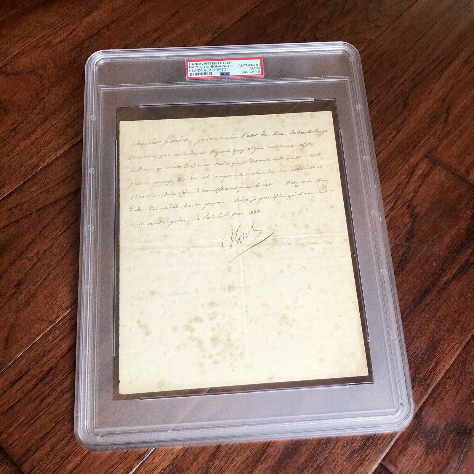 Napoleon Bonaparte * PSA/DNA Slabbed * Encapsulated Autograph Signed Letter *