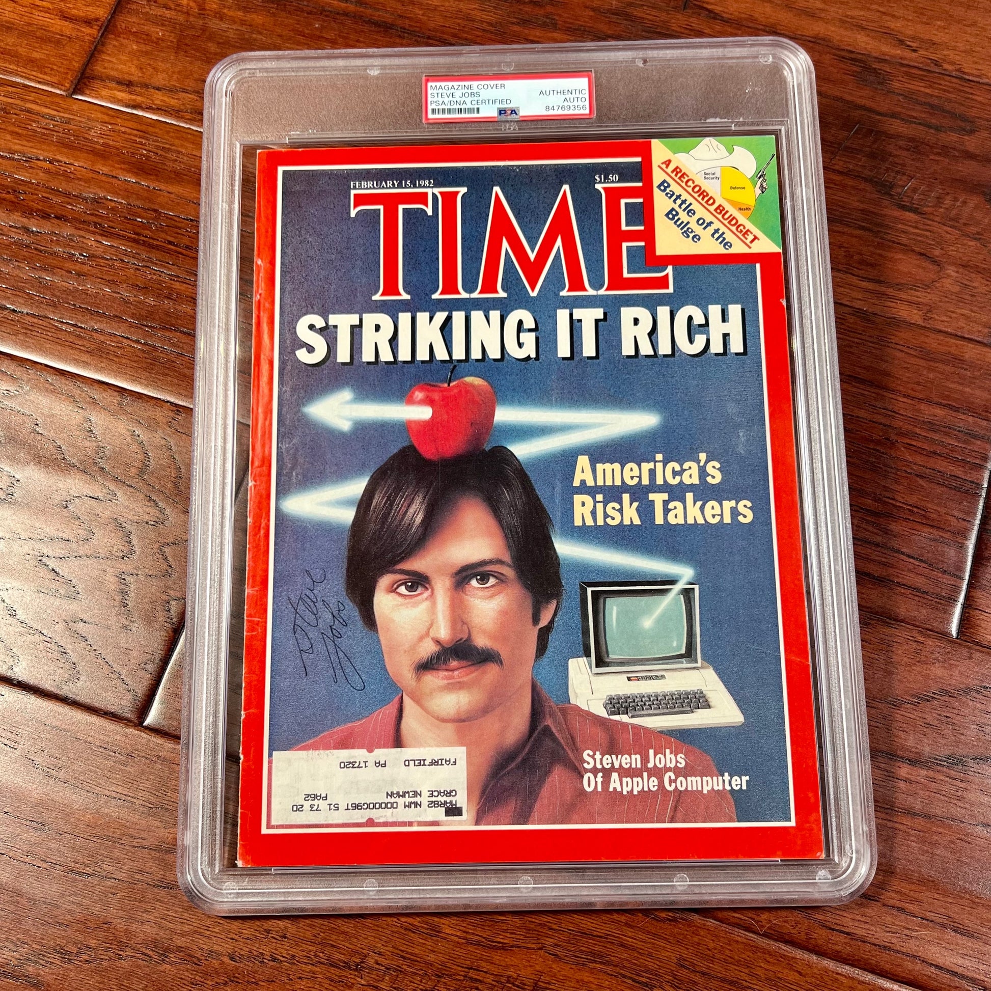 STEVE JOBS * PSA/DNA * Scarce Autograph TIME Magazine APPLE Computer Signed