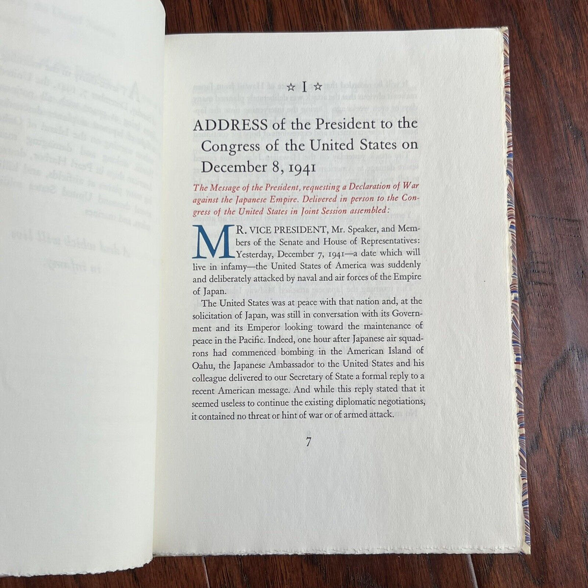FRANKLIN D ROOSEVELT * Autograph Pearl Harbor Infamy Speech 1942 Book Signed PSA