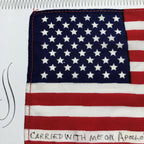APOLLO 7 * Walt Cunningham Personal Collection Signed FLOWN US Flag * Autograph