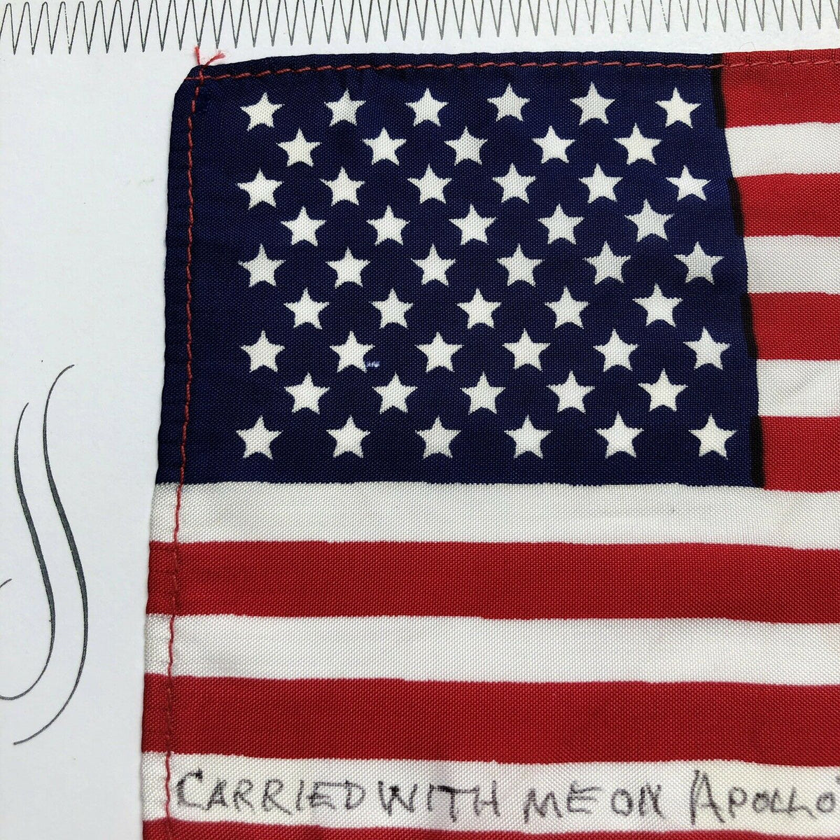 APOLLO 7 * Walt Cunningham Personal Collection Signed FLOWN US Flag * Autograph