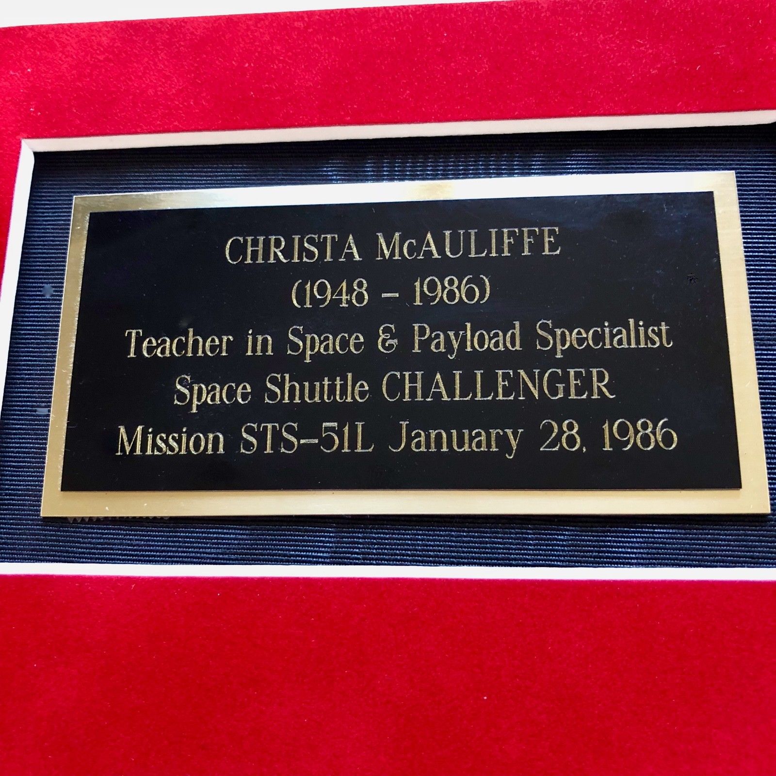 CHRISTA MCAULIFFE * JSA COA * Cut Autograph SIGNED * Challenger STS 51L
