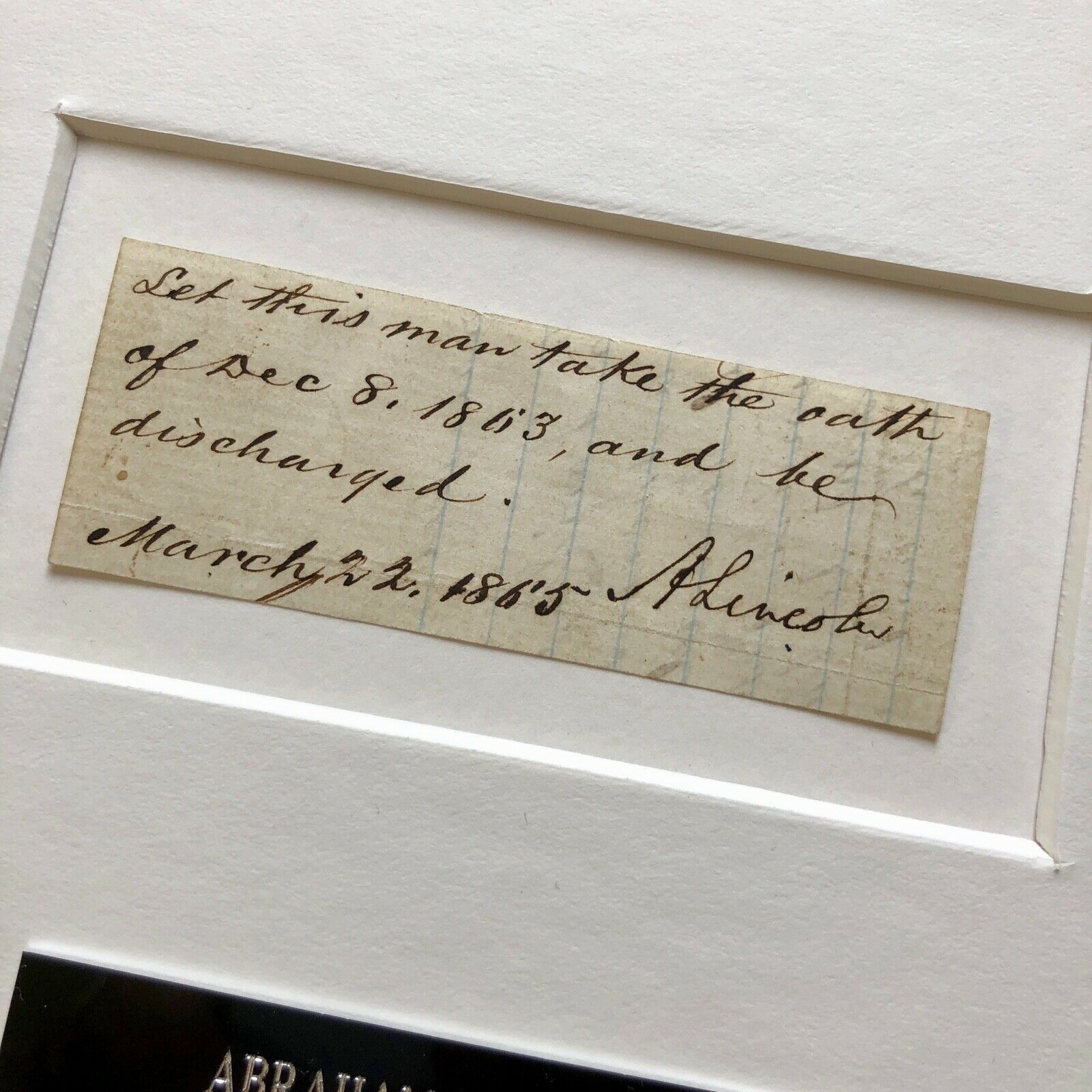 ABRAHAM LINCOLN * JSA * Autograph AMNESTY OATH Signed DAYS BEFORE ASSASSINATION!