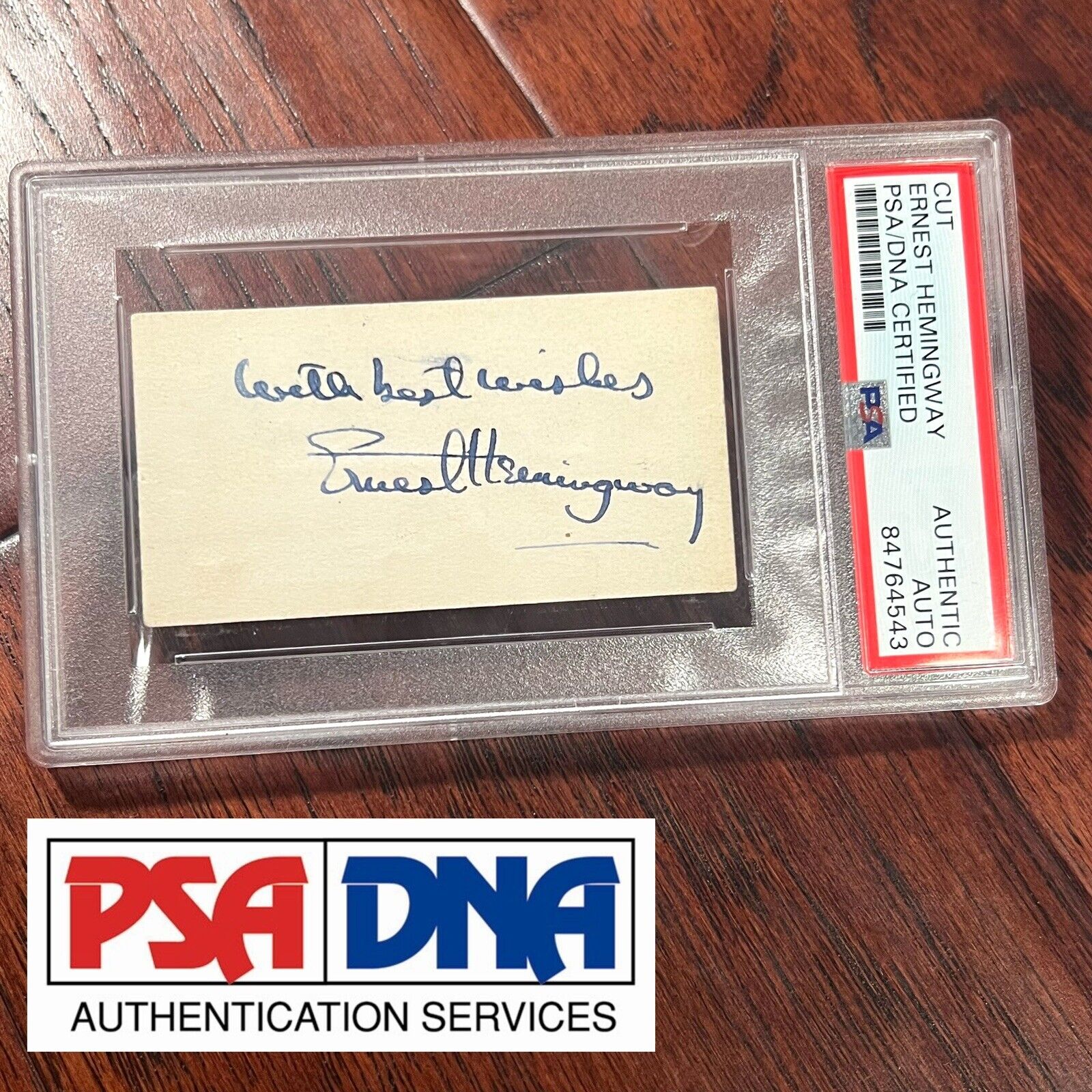 ERNEST HEMINGWAY * PSA/DNA * Autograph Calling Card Signed