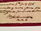 WILLIAM HENRY HARRISON * Scarce AUTOGRAPH Note SIGNED * President * COA