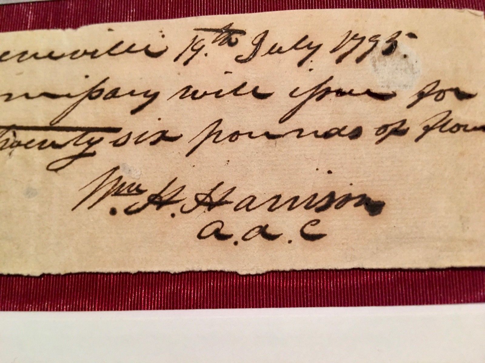 WILLIAM HENRY HARRISON * Scarce AUTOGRAPH Note SIGNED * President * COA