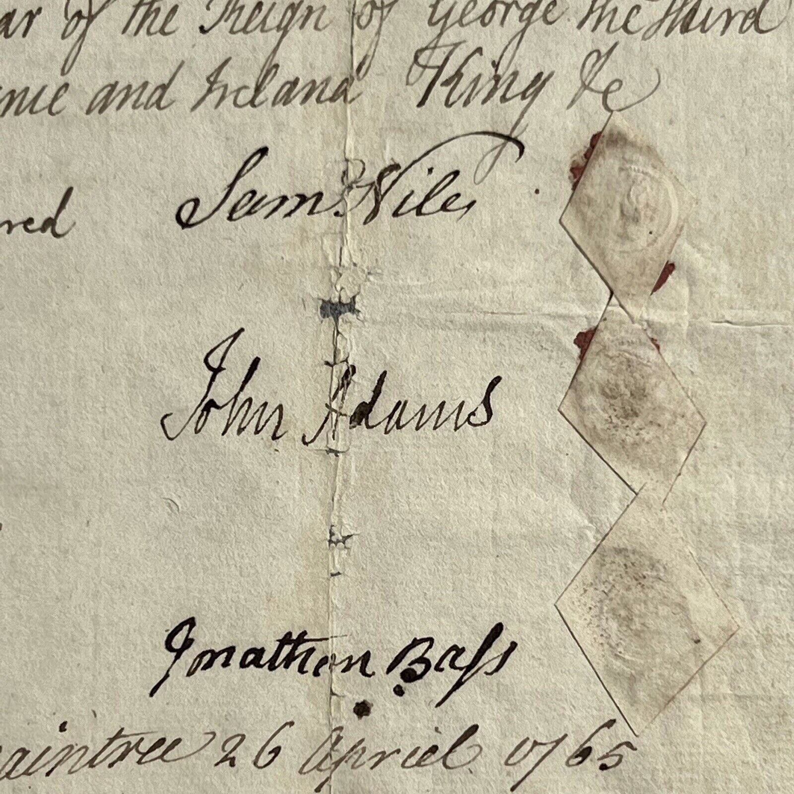 JOHN ADAMS * PSA/DNA * Handwritten Autograph Document Mentions George III Signed