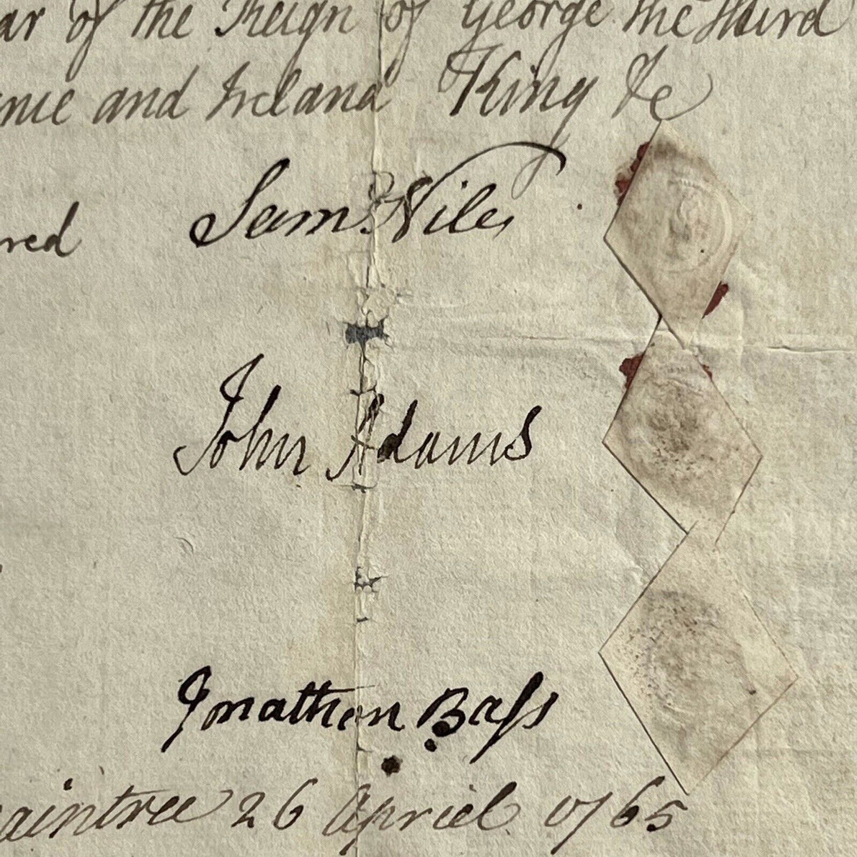 JOHN ADAMS * PSA/DNA * Handwritten Autograph Document Mentions George III Signed