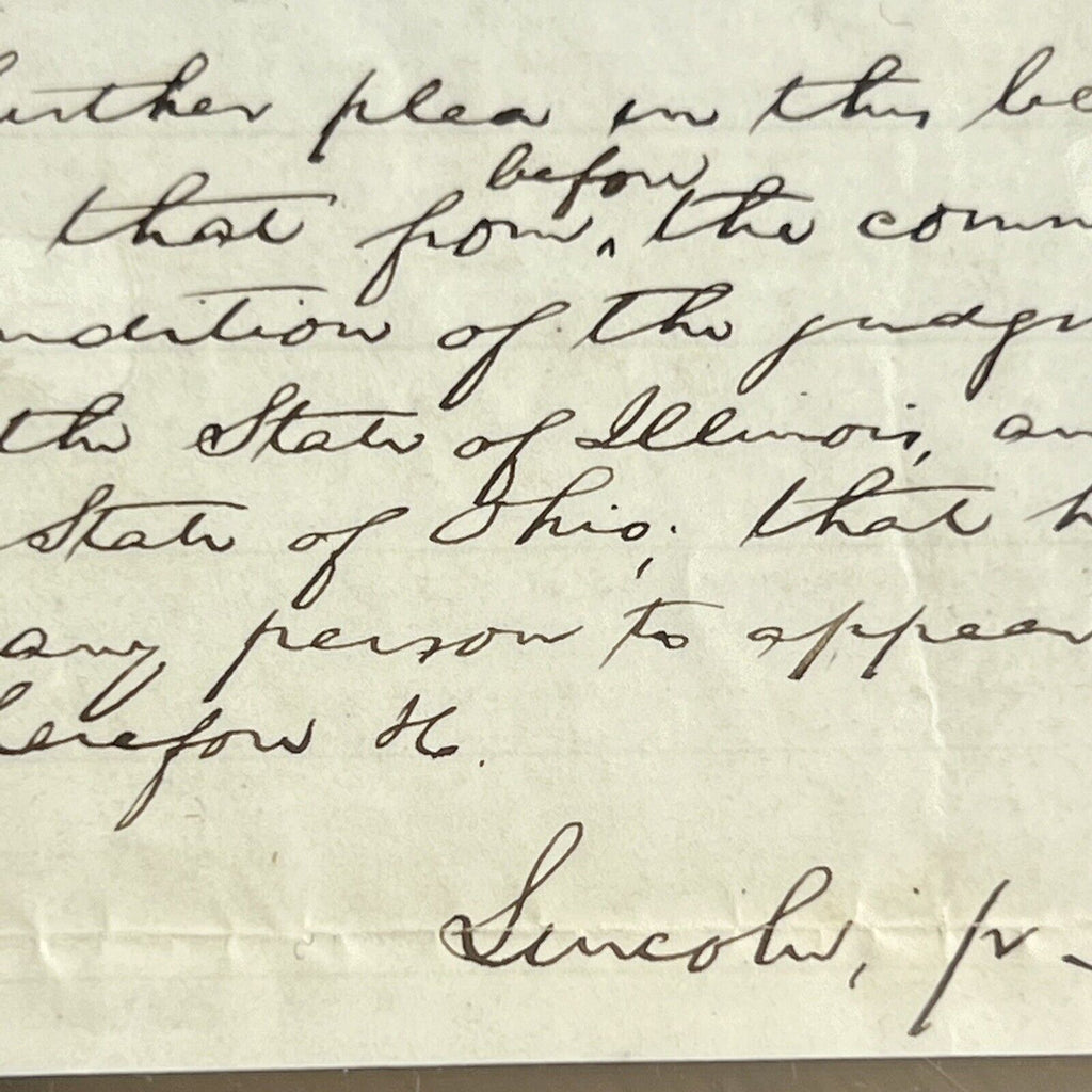 ABRAHAM LINCOLN * PSA/DNA Slab * Autograph Lengthy Handwritten Plea Signed