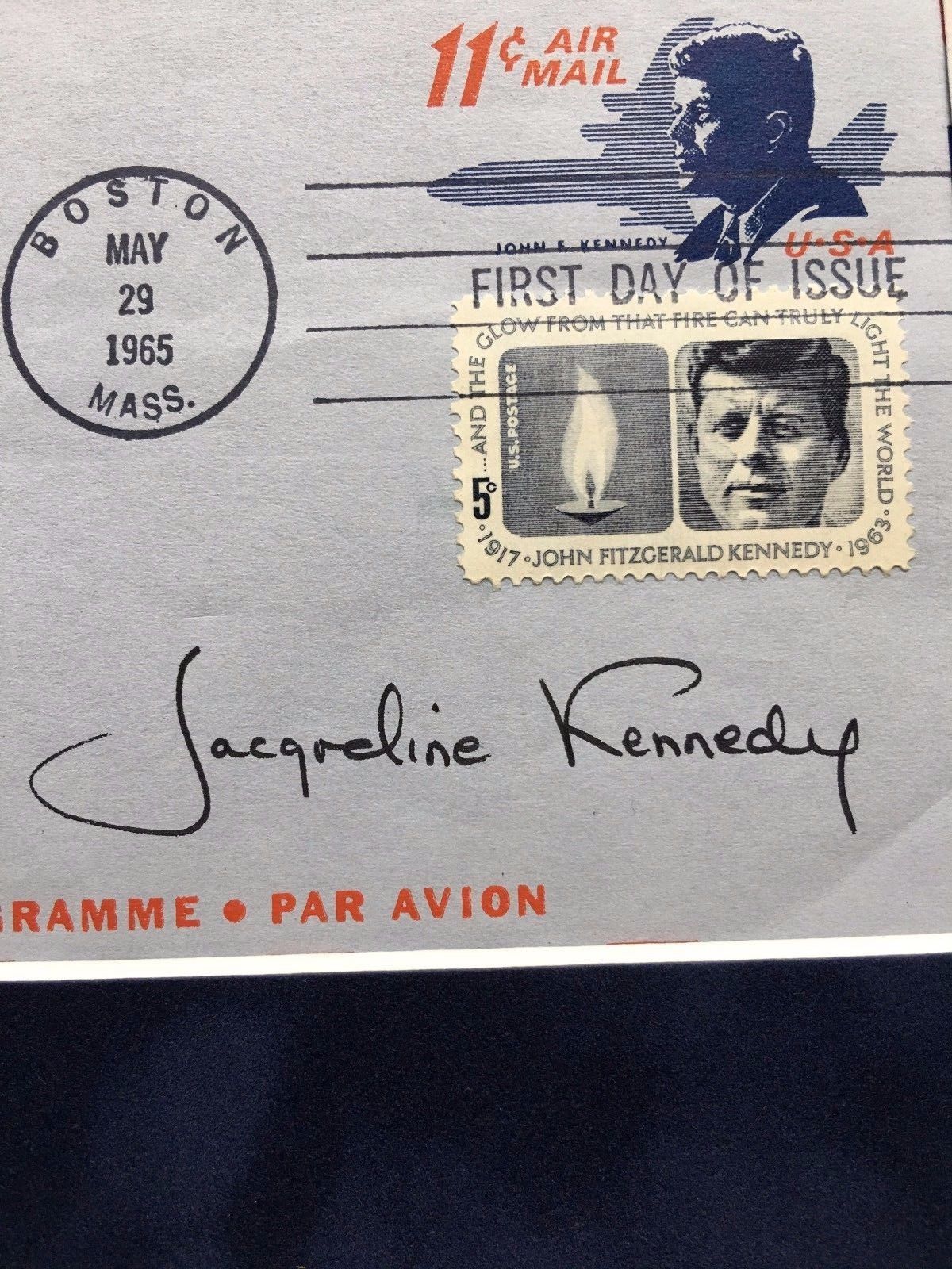 President LYNDON JOHNSON * Autograph JACQUELINE KENNEDY SIGNED * Lady Bird JFK