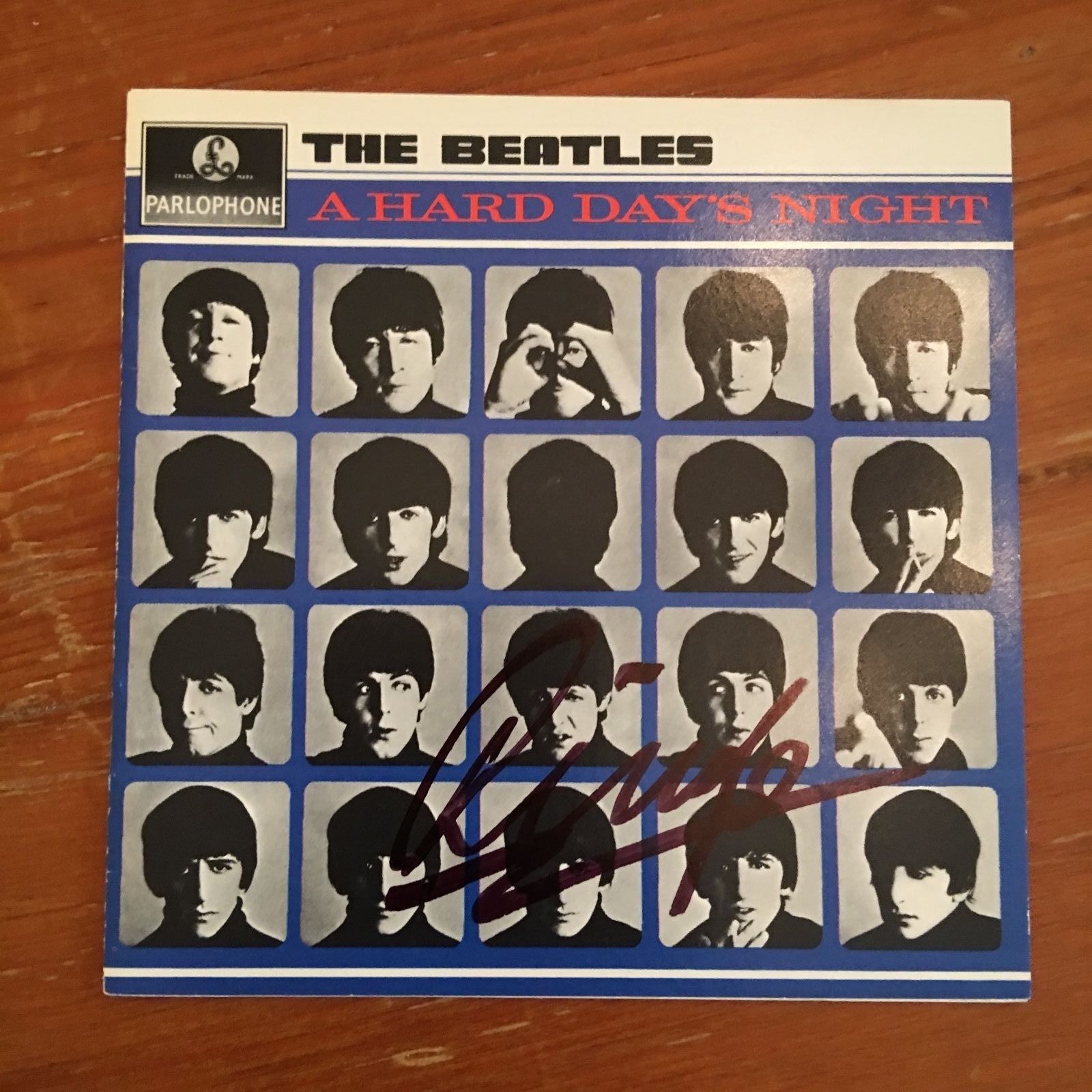 RINGO STARR * BEATLES * PSA/DNA AUTOGRAPH "Hard Day's Night" CD Sleeve SIGNED