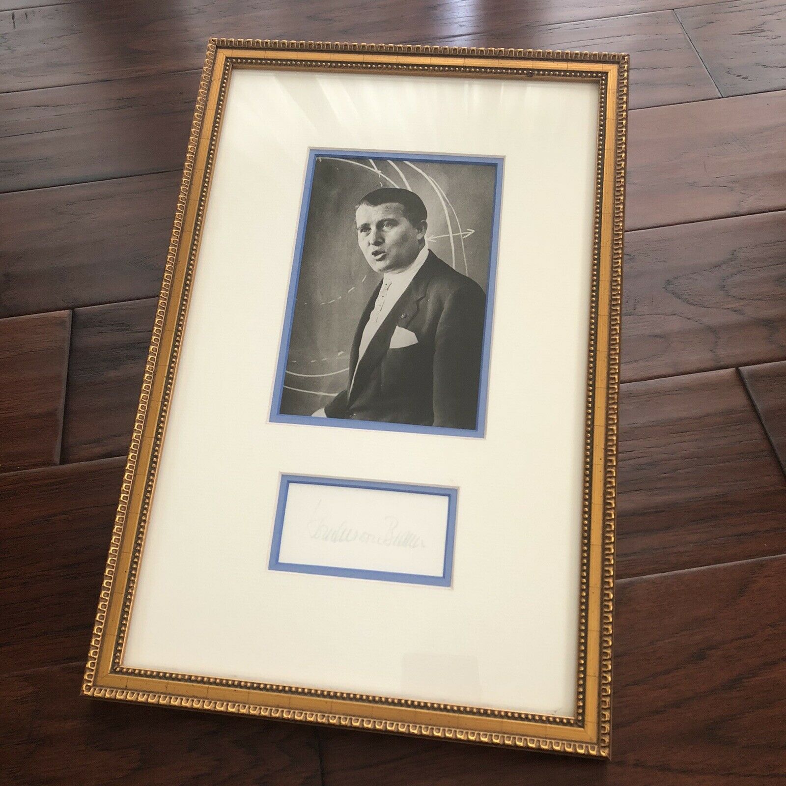 WERNHER VON BRAUN * ZARELLI LOA * Signed Autograph Index Card NASA Engineer *