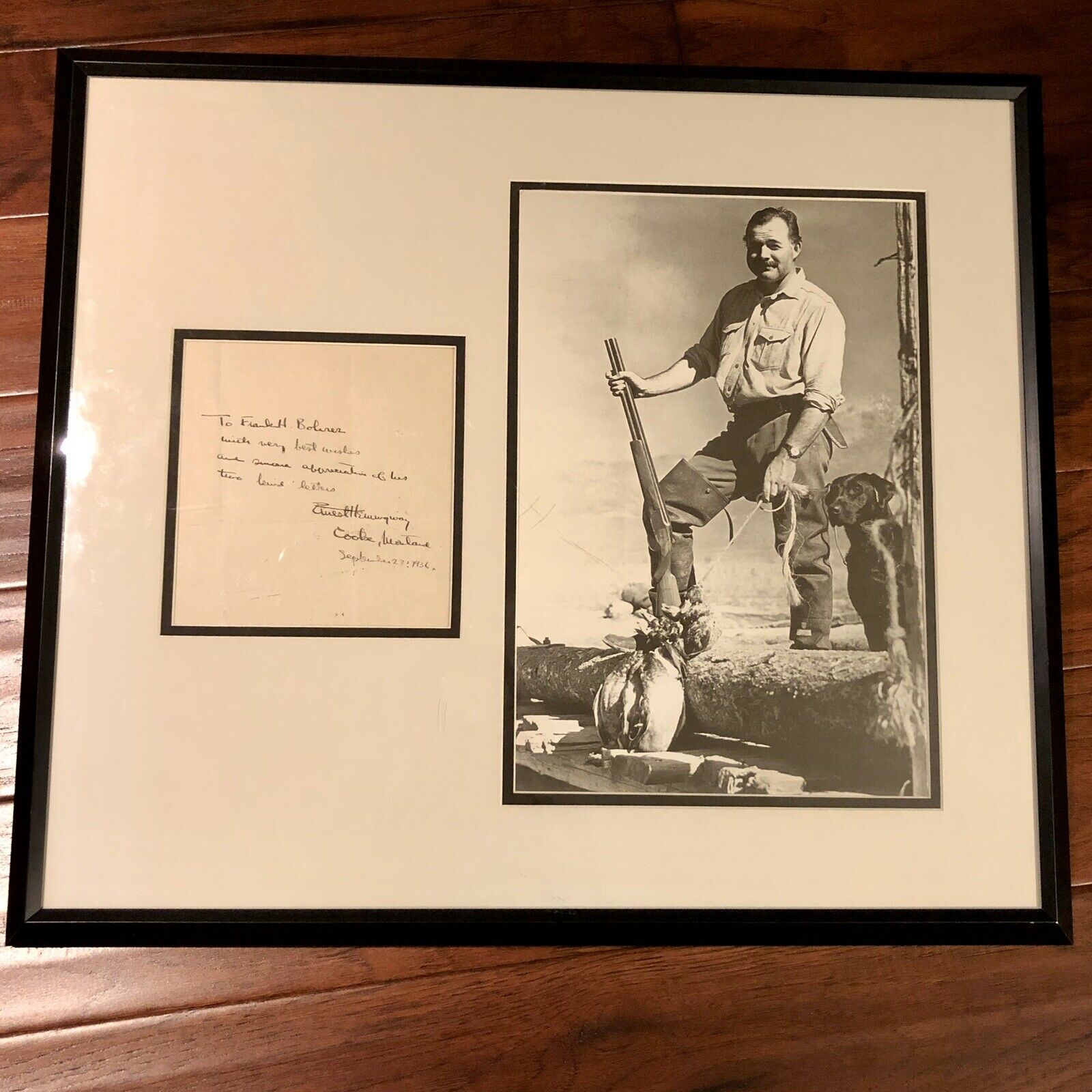 ERNEST HEMINGWAY * JSA LOA * Handwritten Autograph Note Signed * Book Author