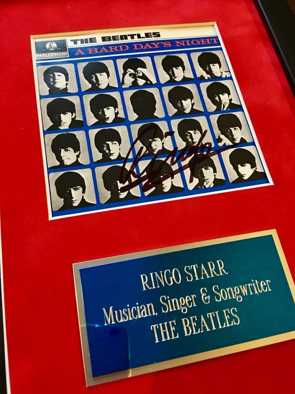 RINGO STARR * BEATLES * PSA/DNA AUTOGRAPH "Hard Day's Night" Album Cover SIGNED