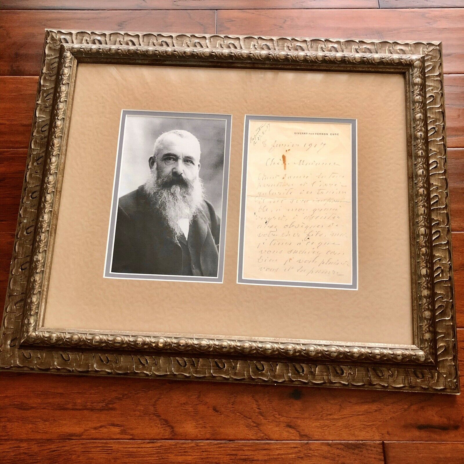 CLAUDE MONET * BAS PSA * Handwritten Autograph Letter Signed * Painting Painter