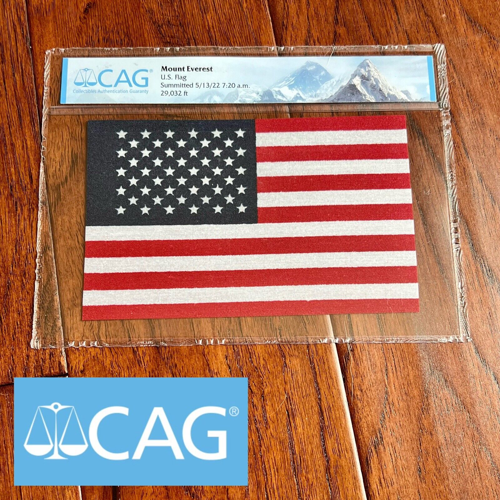 MOUNT EVEREST * CAG * Genuine Flags Carried to Summit at 29029 FT