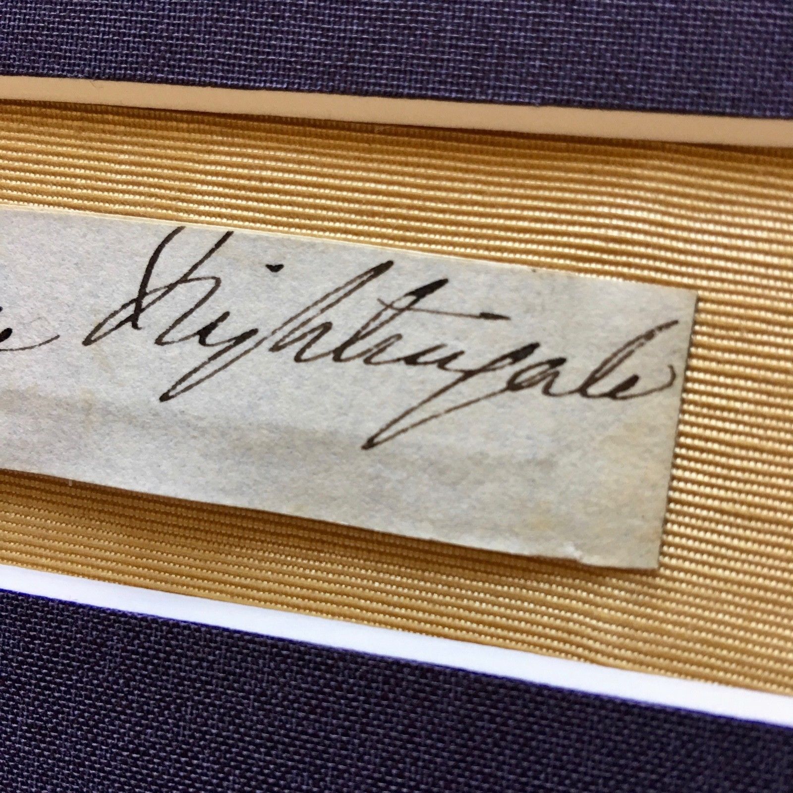 FLORENCE NIGHTINGALE * Desirable HAND SIGNED Cut Autograph * Crimean War Nurse