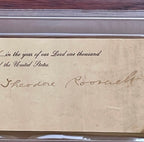 THEODORE ROOSEVELT * PSA/DNA Slabbed * Hand Signed Autograph * as PRESIDENT