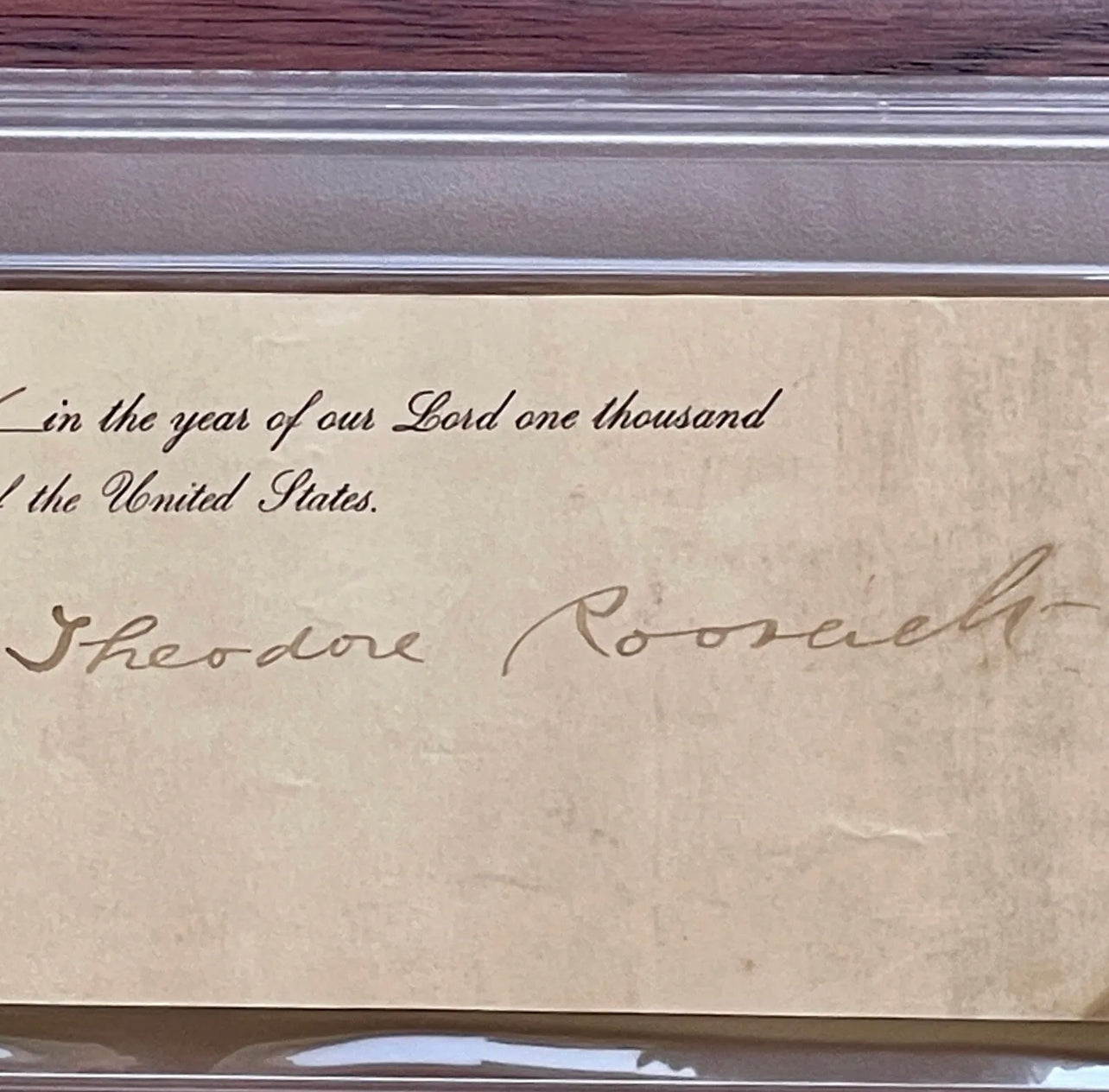 THEODORE ROOSEVELT * PSA/DNA Slabbed * Hand Signed Autograph * as PRESIDENT